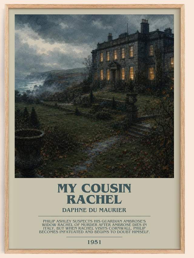 My Cousin Rachel Bookish Wall Art by Daphne du Maurier