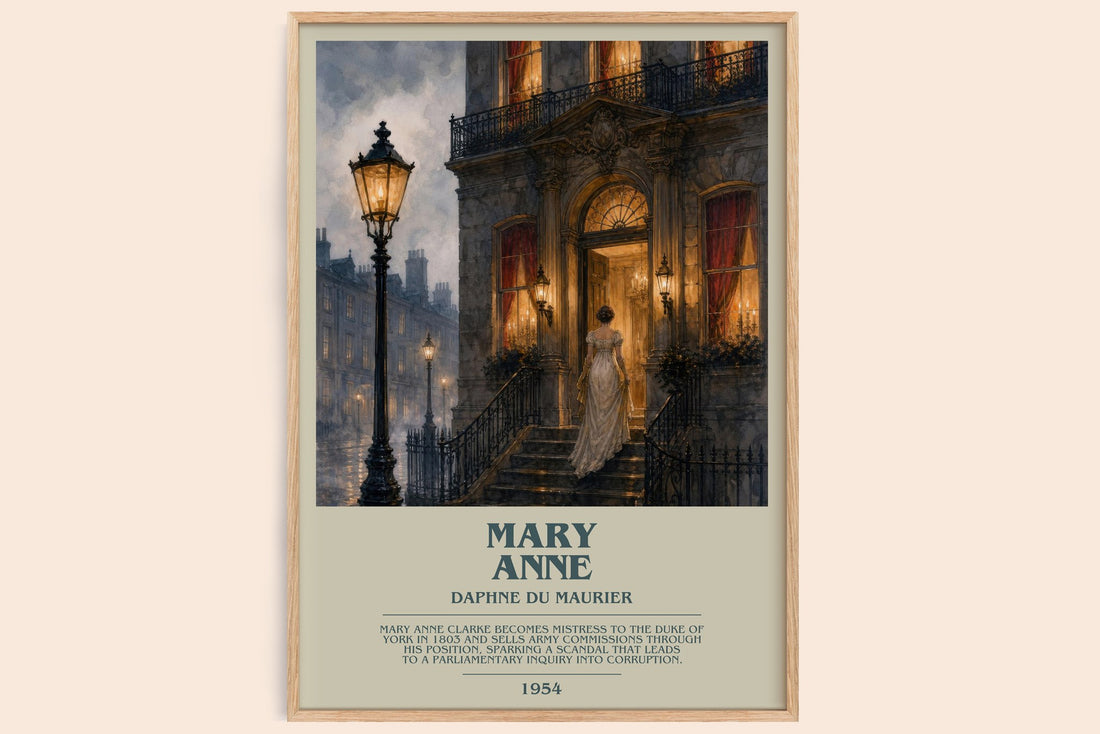 Mary Anne bookish book poster by Daphne du Maurier – framed literary art print