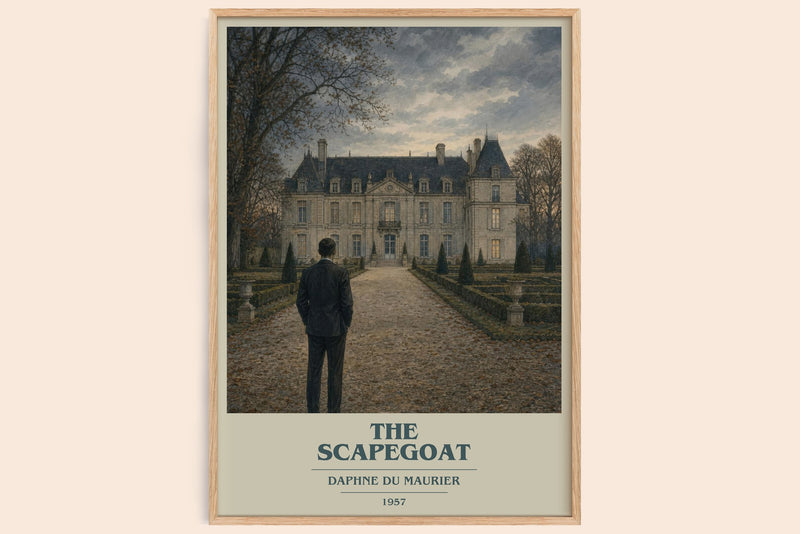 The Scapegoat book cover book poster by Daphne du Maurier – framed literary art print