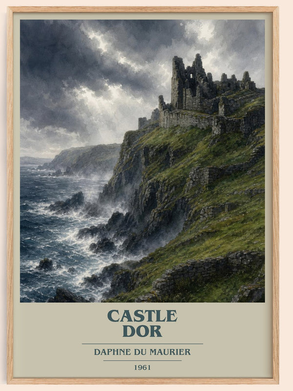 Castle Dor book cover book poster by Daphne du Maurier – framed literary art print