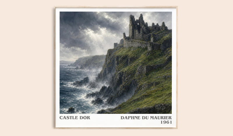 Castle Dor literary book poster by Daphne du Maurier – framed literary art print