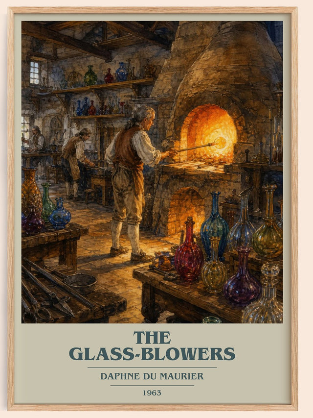 The Glass-Blowers Book Cover Poster by Daphne du Maurier