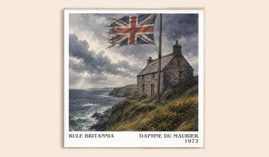 Rule Britannia literary book poster by Daphne du Maurier – framed literary art print