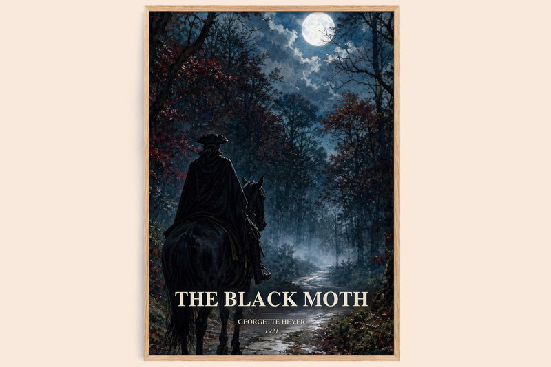 The Black Moth Book Watercolour Illustration by Georgette Heyer (Edge style)