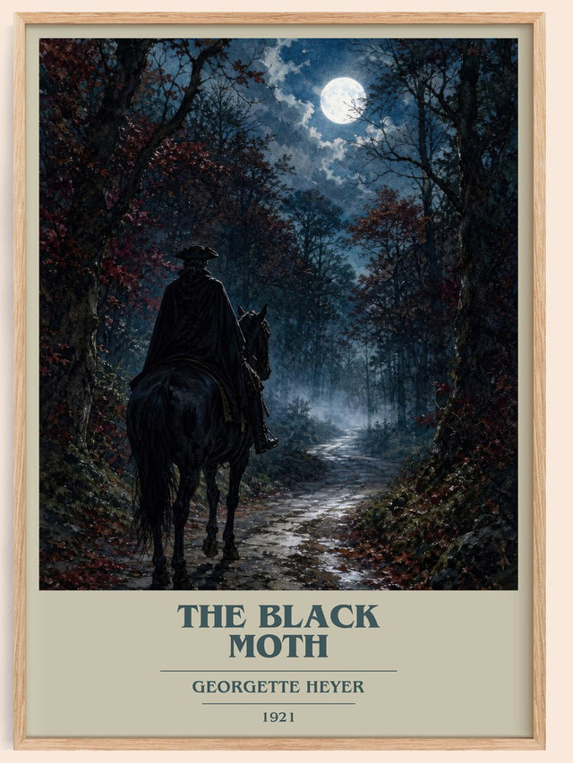 The Black Moth Book Cover Poster by Georgette Heyer