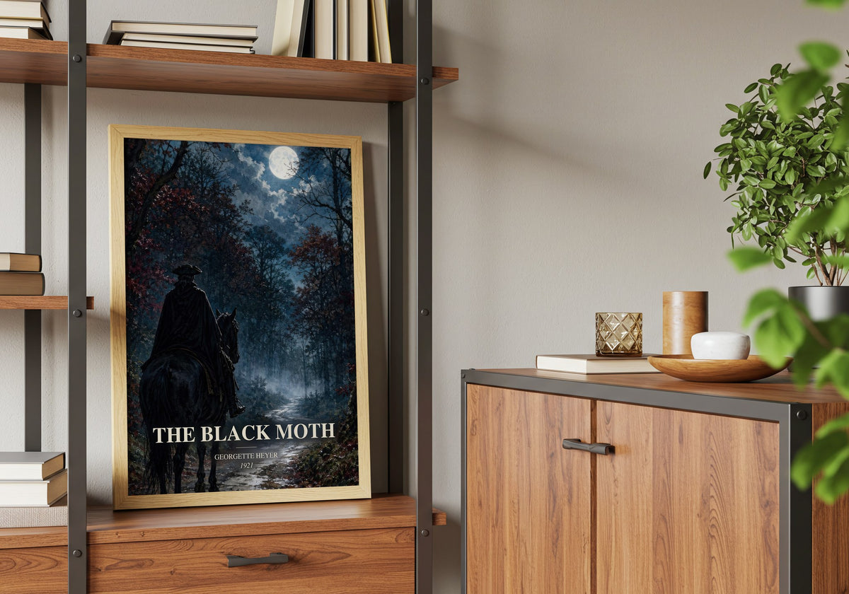 The Black Moth book watercolour illustration paper finish options – matte satin gloss