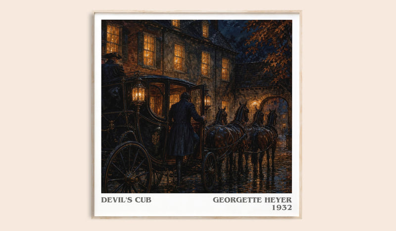 Devil's Cub literary book poster by Georgette Heyer – framed literary art print
