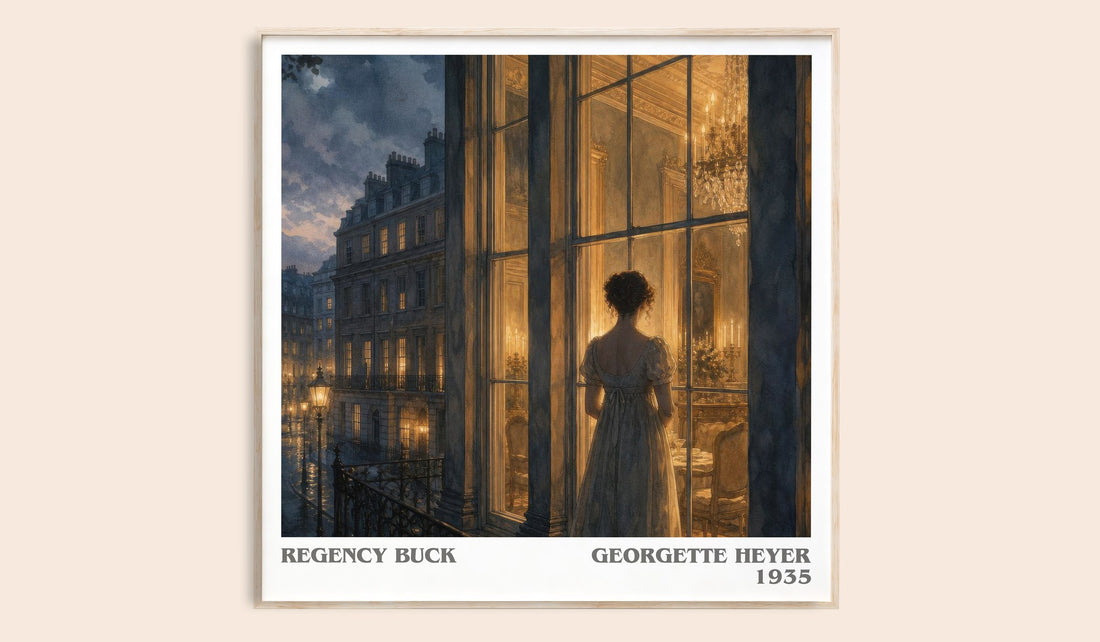 Regency Buck literary book poster by Georgette Heyer – framed literary art print