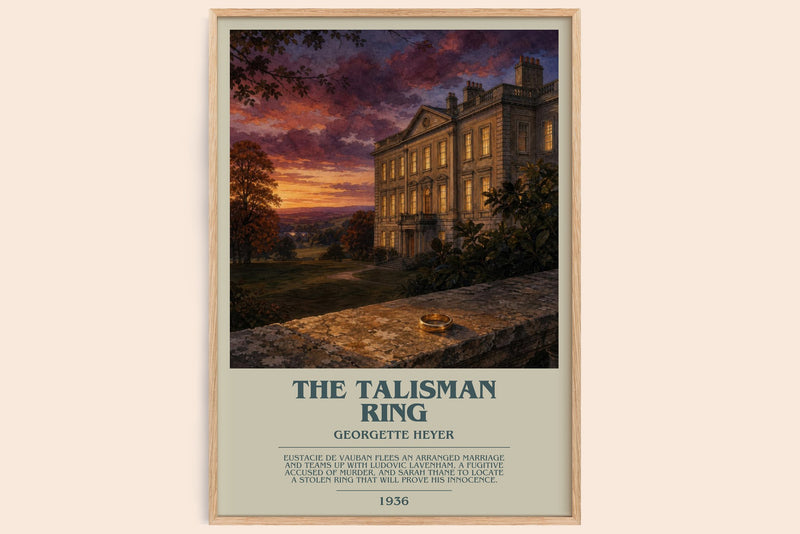 The Talisman Ring bookish book poster by Georgette Heyer – framed literary art print