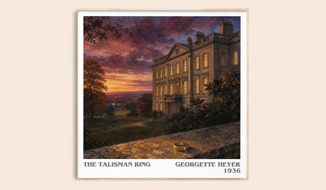 The Talisman Ring literary book poster by Georgette Heyer – framed literary art print