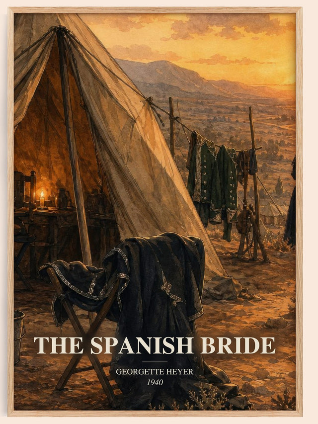 The Spanish Bride Book Watercolour Illustration by Georgette Heyer
