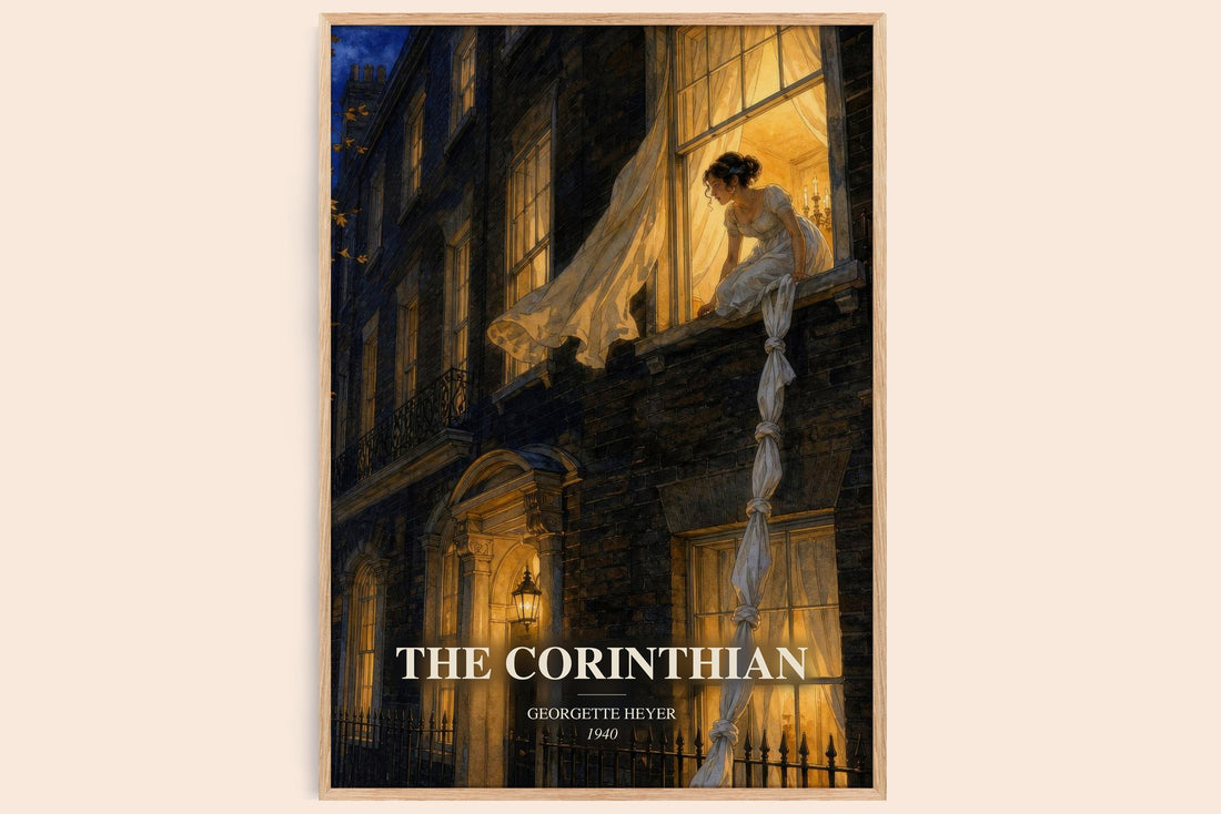 The Corinthian watercolour book poster by Georgette Heyer – framed literary art print