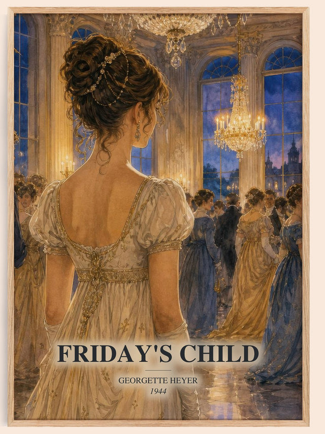 Friday's Child Book Watercolour Illustration by Georgette Heyer