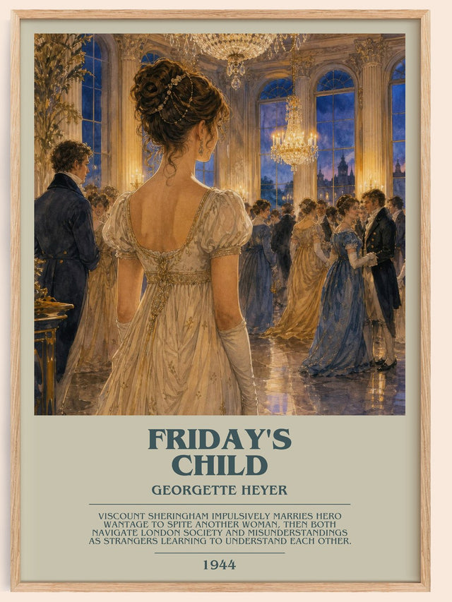 Friday's Child Bookish Wall Art by Georgette Heyer