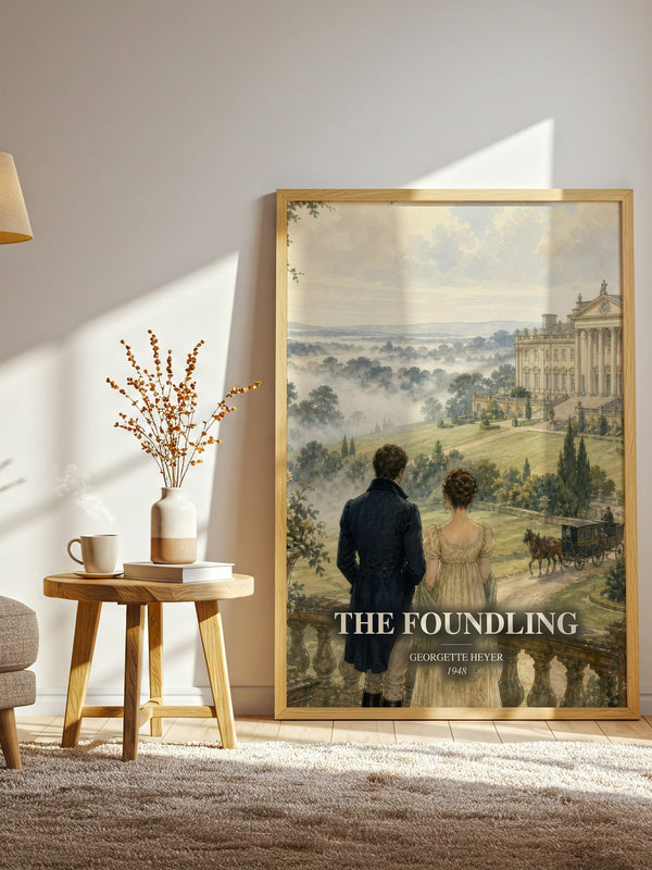 The Foundling watercolour print in frame leaning in hallway – romance wall art