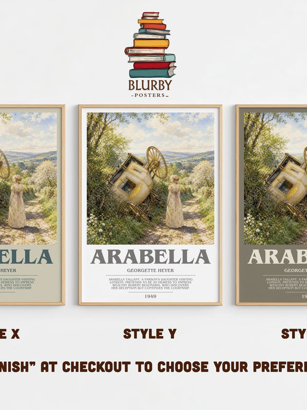 Arabella bookish print in frame leaning in hallway – romance wall art
