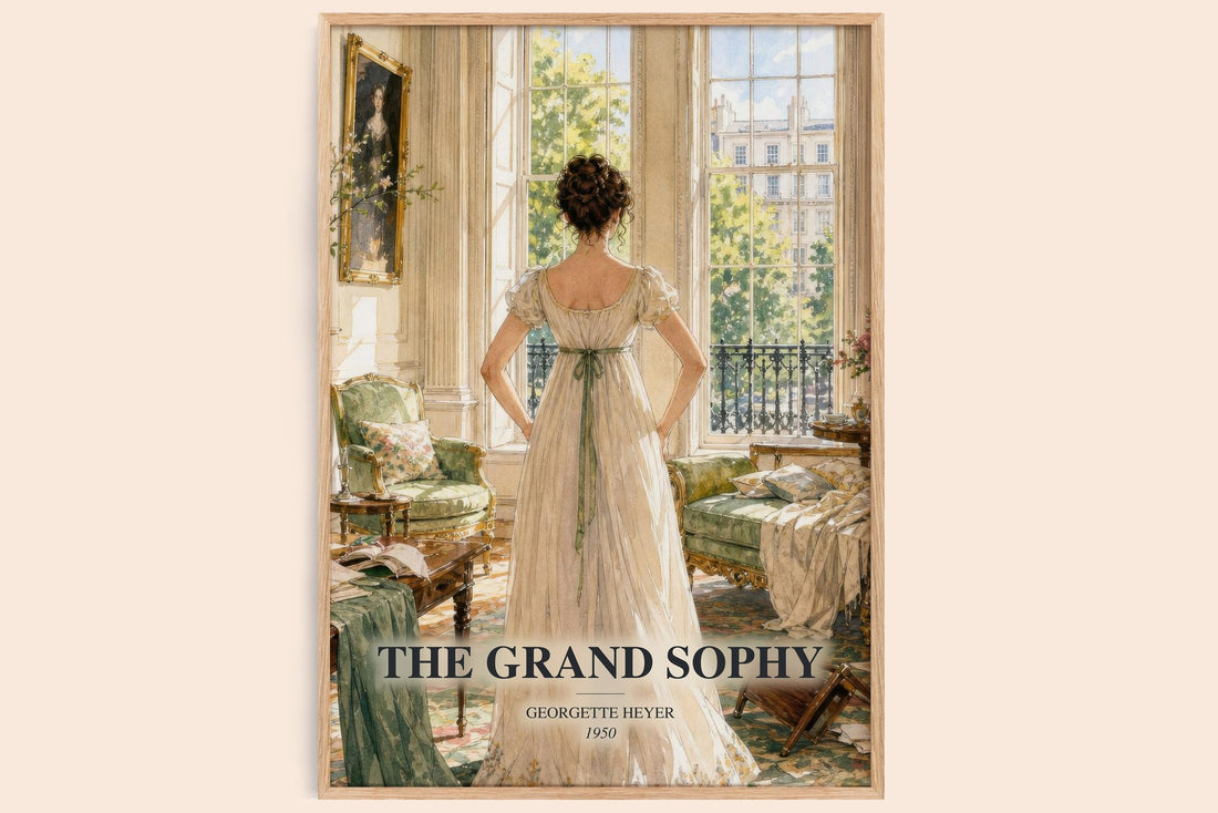 The Grand Sophy watercolour book poster by Georgette Heyer – framed literary art print