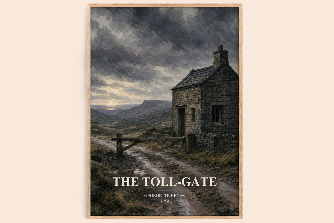 The Toll-Gate watercolour book poster by Georgette Heyer – framed literary art print