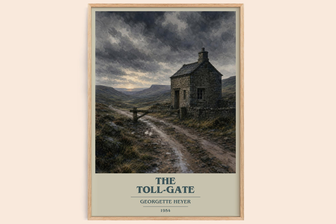 The Toll-Gate book cover book poster by Georgette Heyer – framed literary art print