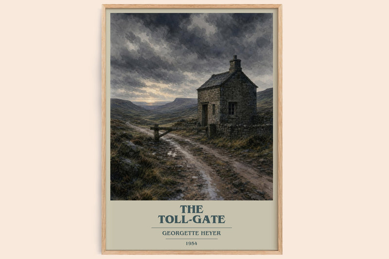 The Toll-Gate book cover book poster by Georgette Heyer – framed literary art print