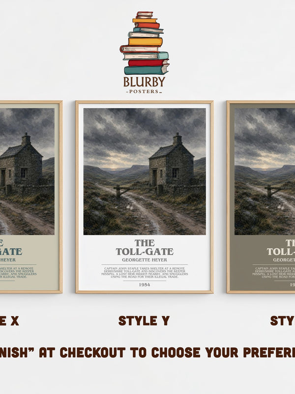 The Toll-Gate bookish print in frame leaning in hallway – romance wall art