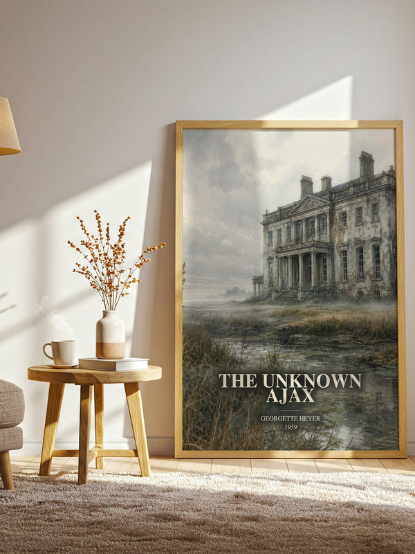 The Unknown Ajax watercolour print in frame leaning in hallway – romance wall art
