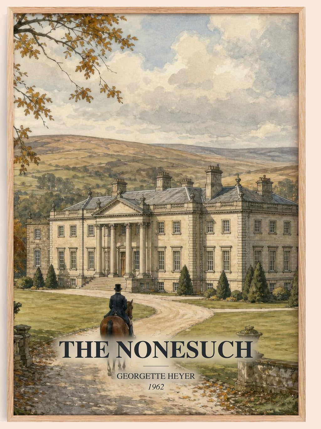 The Nonesuch watercolour book poster by Georgette Heyer – framed literary art print