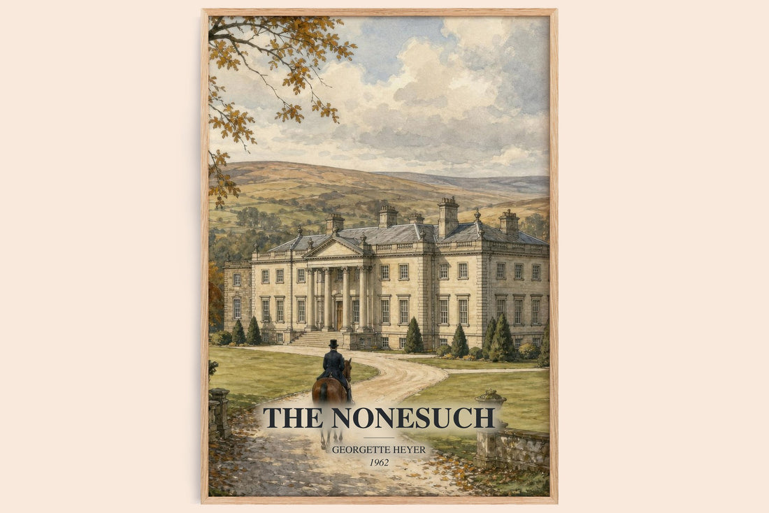 The Nonesuch watercolour book poster by Georgette Heyer – framed literary art print