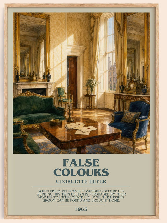 False Colours Bookish Wall Art by Georgette Heyer