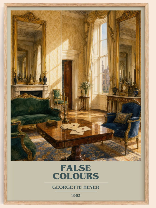 False Colours Book Cover Poster by Georgette Heyer
