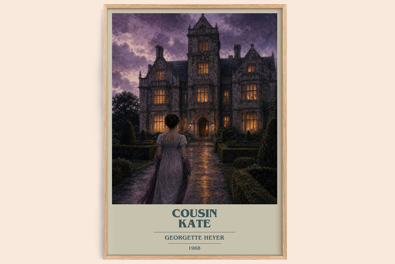 Cousin Kate book cover book poster by Georgette Heyer – framed literary art print