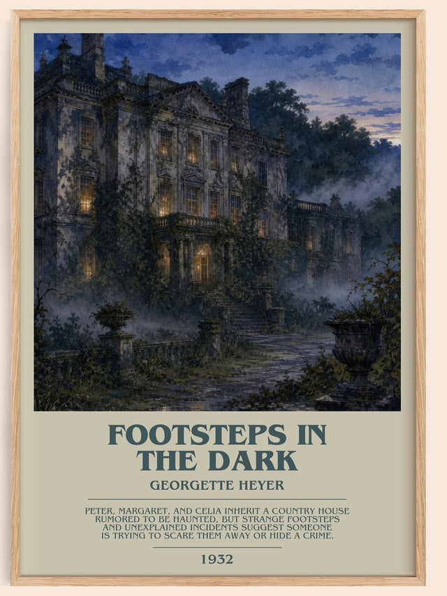 Footsteps in the Dark Bookish Wall Art by Georgette Heyer