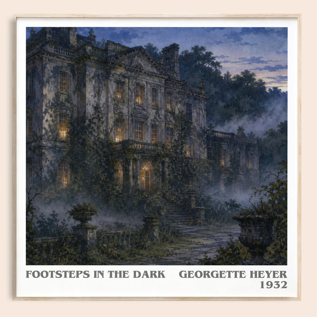 Footsteps in the Dark Literary Art Print by Georgette Heyer