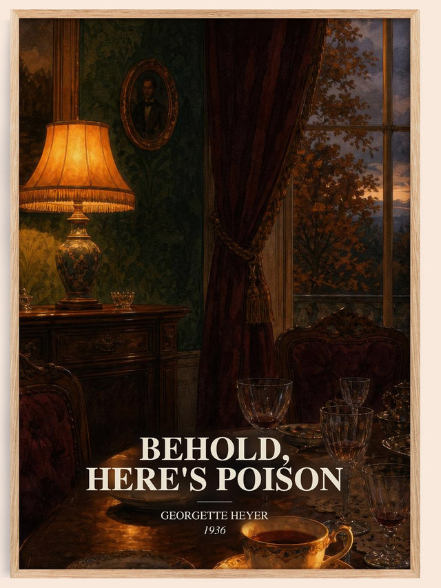 Behold, Here's Poison Book Watercolour Illustration by Georgette Heyer