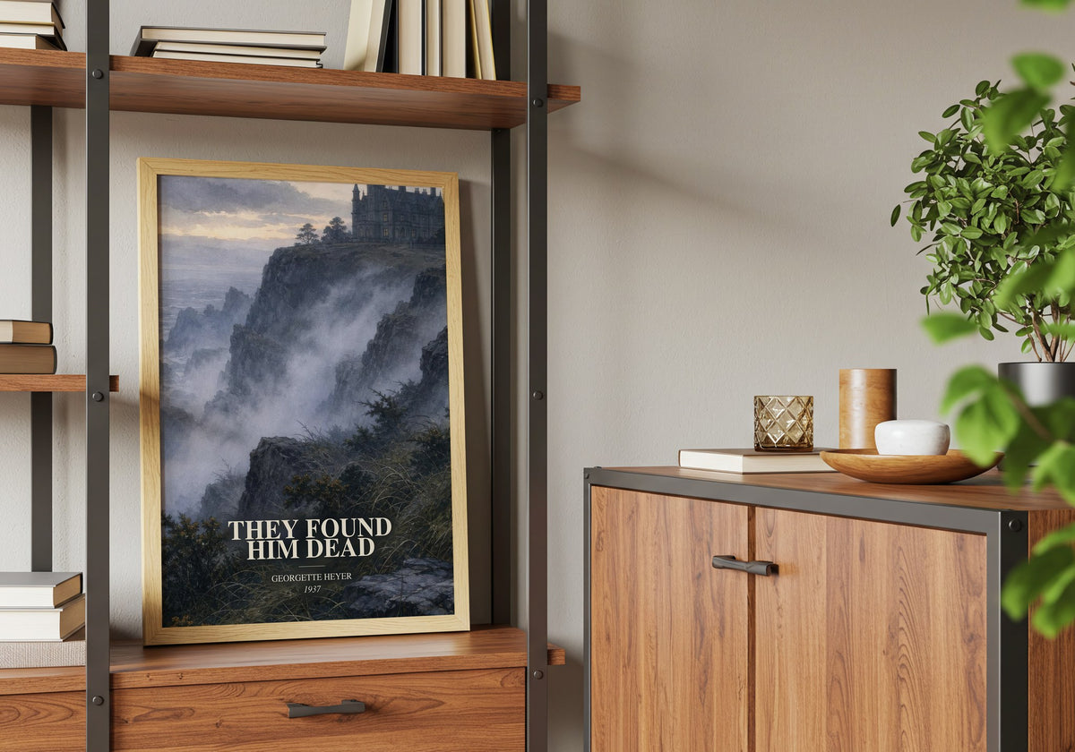 They Found Him Dead book watercolour illustration paper finish options – matte satin gloss