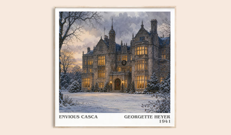 Envious Casca literary book poster by Georgette Heyer – framed literary art print