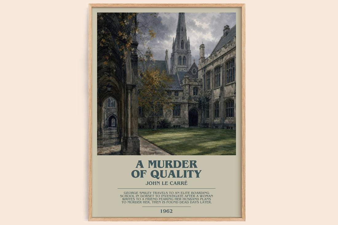 A Murder of Quality bookish book poster by John le Carré – framed literary art print