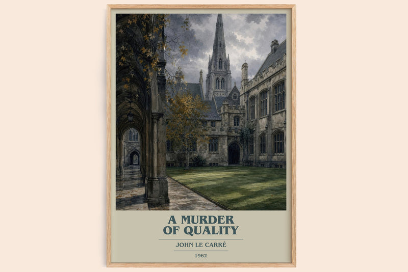A Murder of Quality book cover book poster by John le Carré – framed literary art print