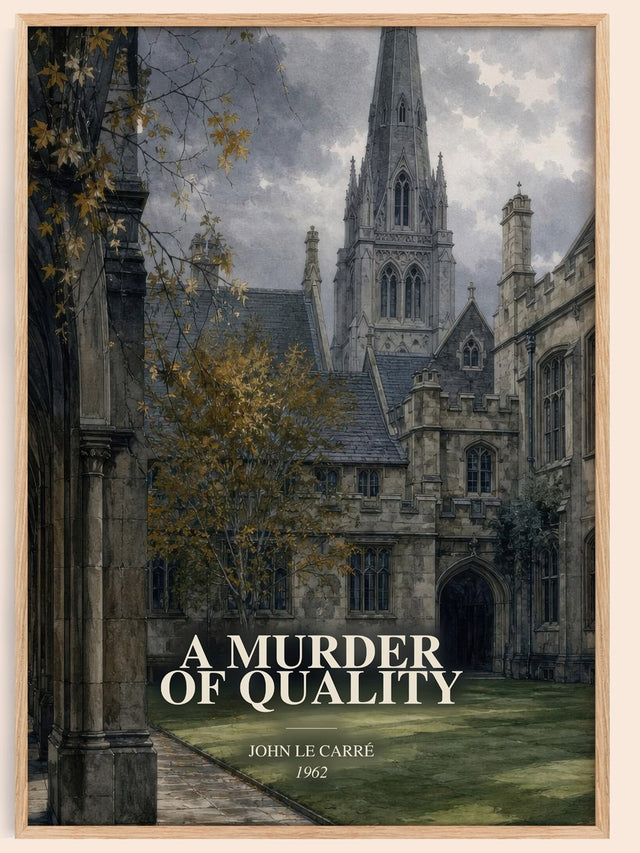 A Murder of Quality Book Watercolour Illustration by John le Carré
