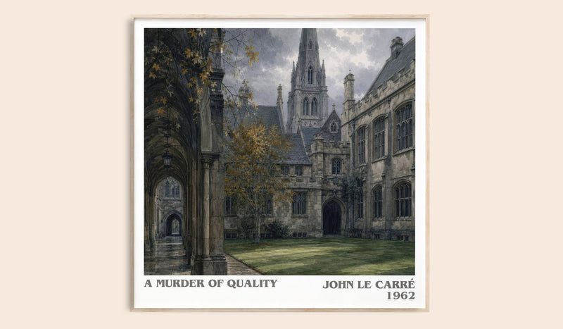A Murder of Quality literary book poster by John le Carré – framed literary art print