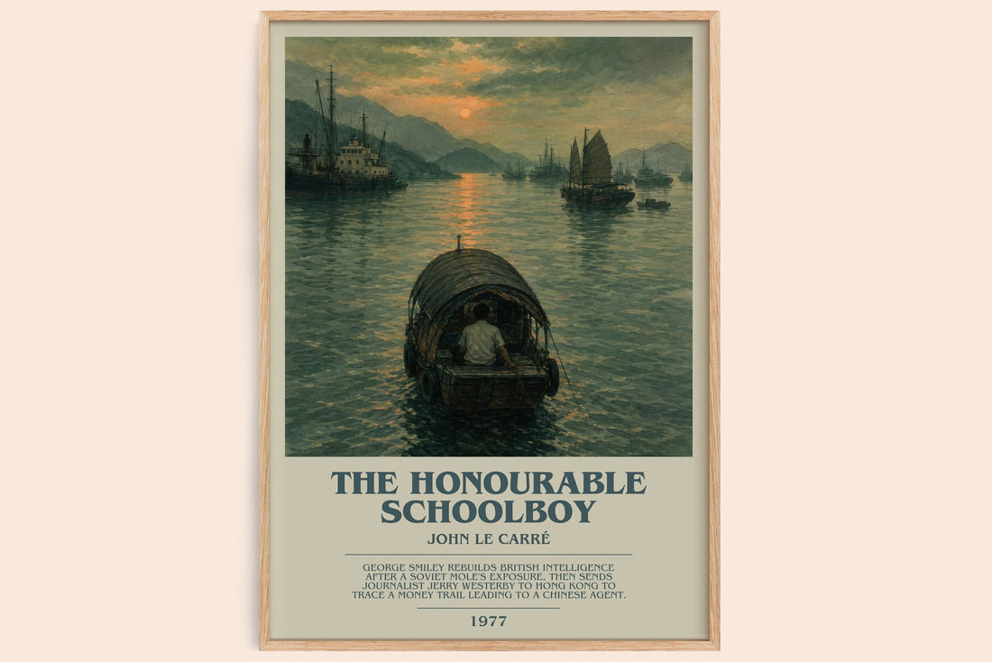 The Honourable Schoolboy bookish book poster by John le Carré – framed literary art print