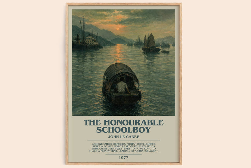 The Honourable Schoolboy bookish book poster by John le Carré – framed literary art print