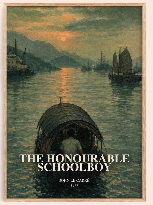 Honourable Schoolboy Book Watercolour Illustration by John le Carré