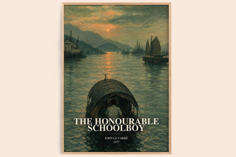 The Honourable Schoolboy watercolour book poster by John le Carré – framed literary art print
