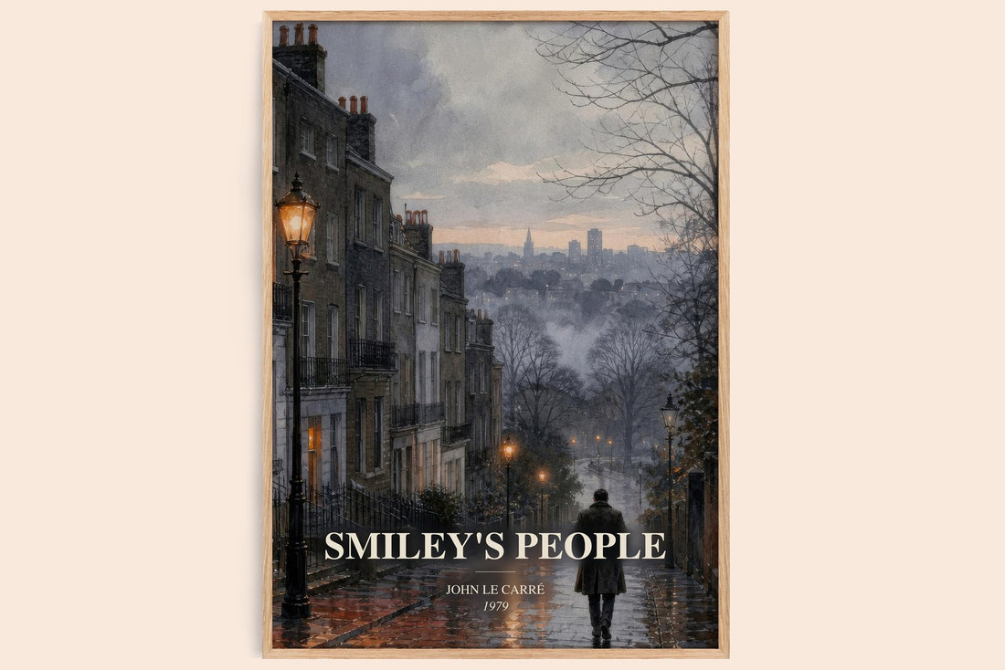 Smiley's People watercolour book poster by John le Carré – framed literary art print
