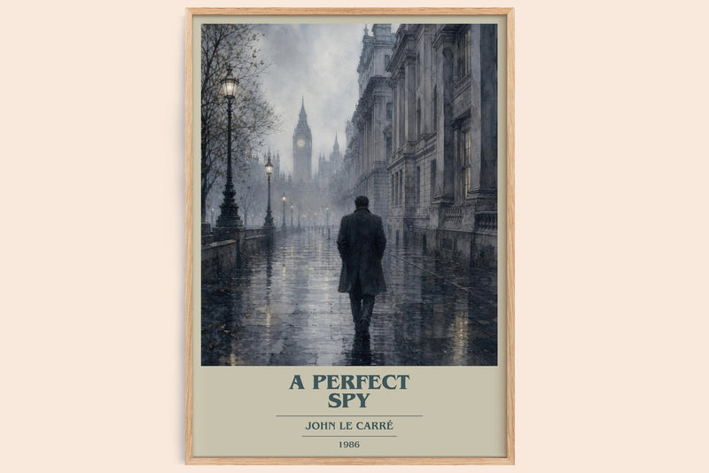 A Perfect Spy book cover book poster by John le Carré – framed literary art print