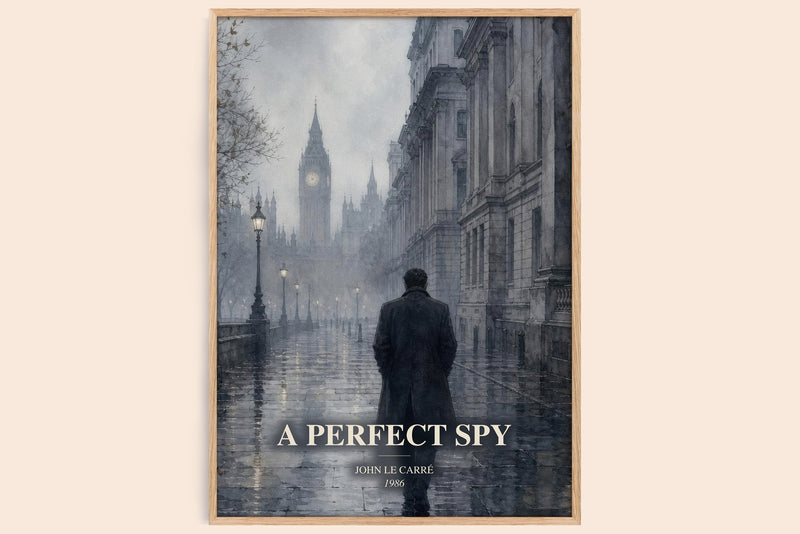 A Perfect Spy Book Watercolour Illustration by John le Carré (Edge style)