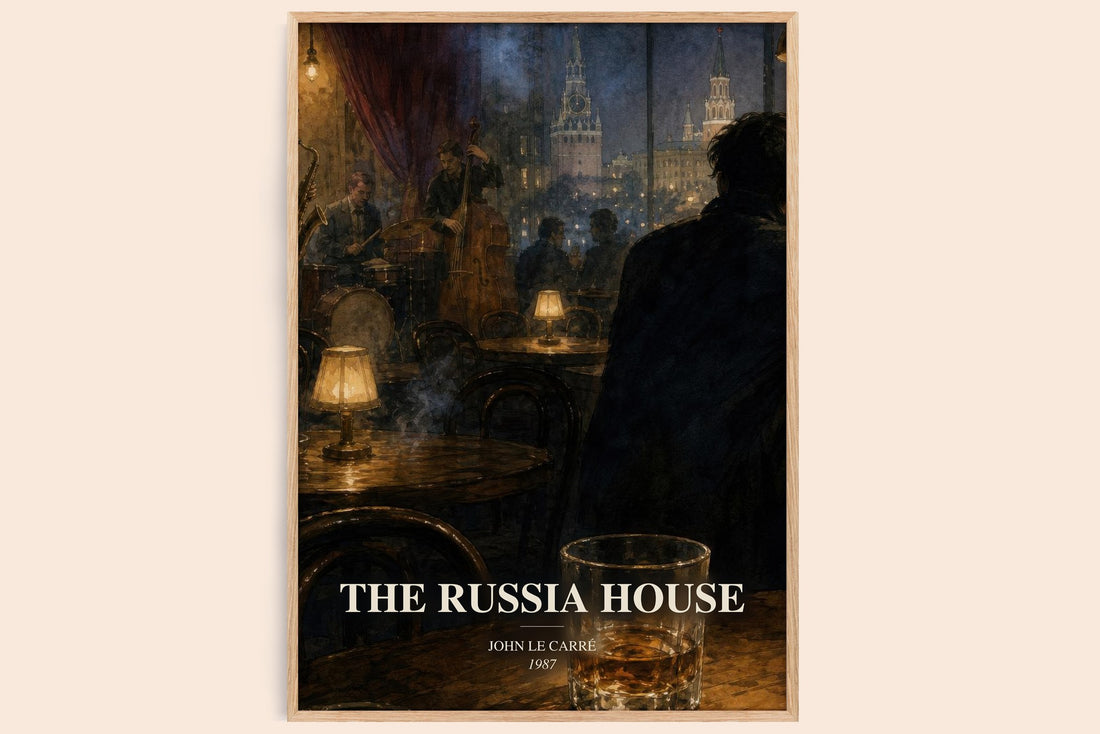 The Russia House watercolour book poster by John le Carré – framed literary art print
