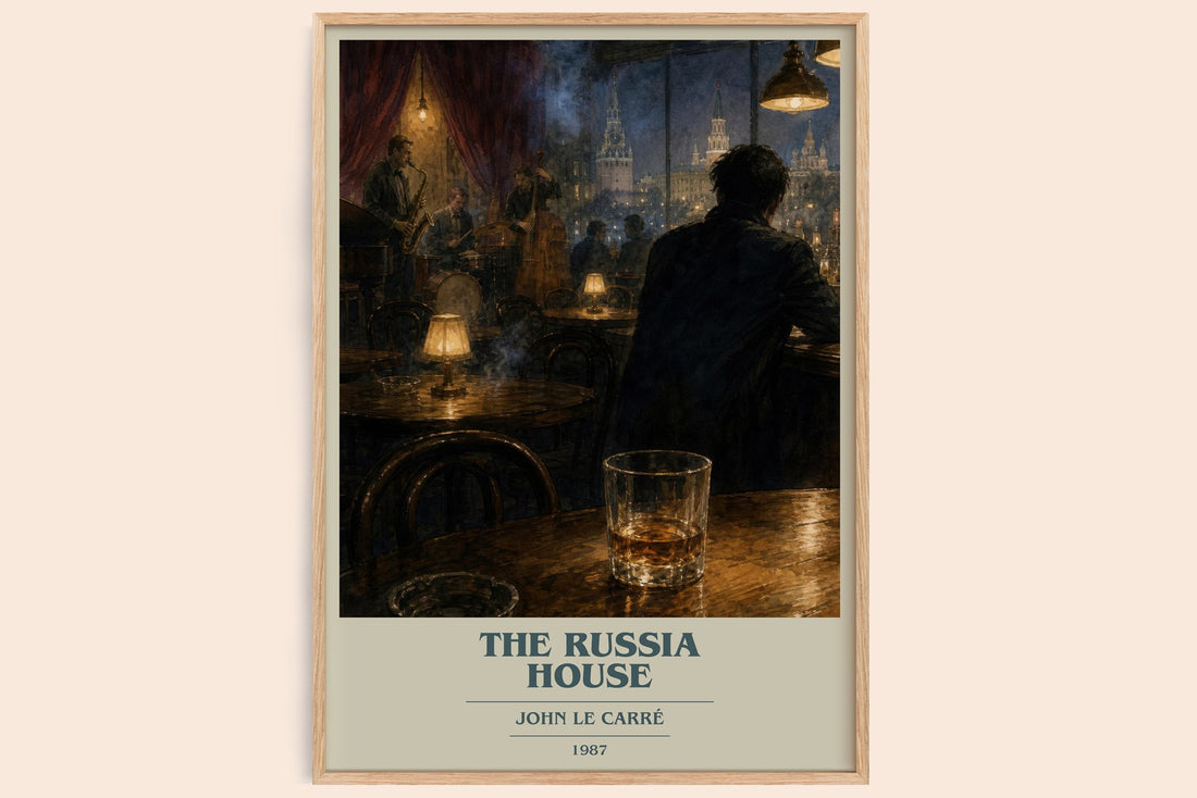 The Russia House book cover book poster by John le Carré – framed literary art print