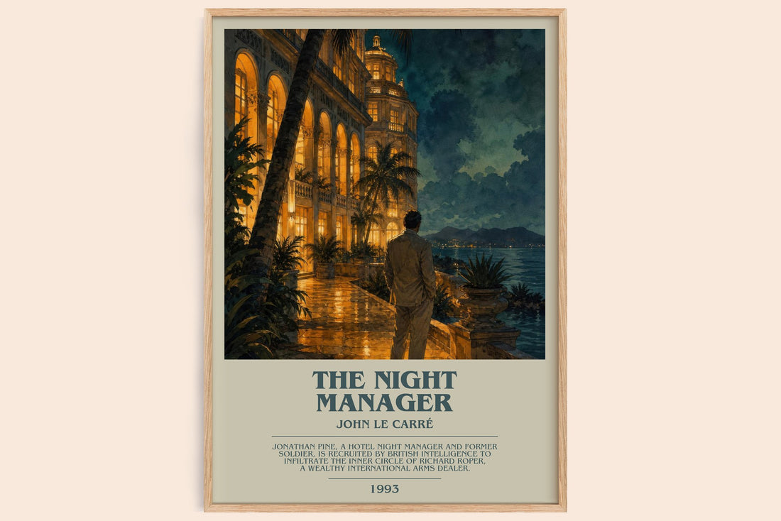 The Night Manager bookish book poster by John le Carré – framed literary art print
